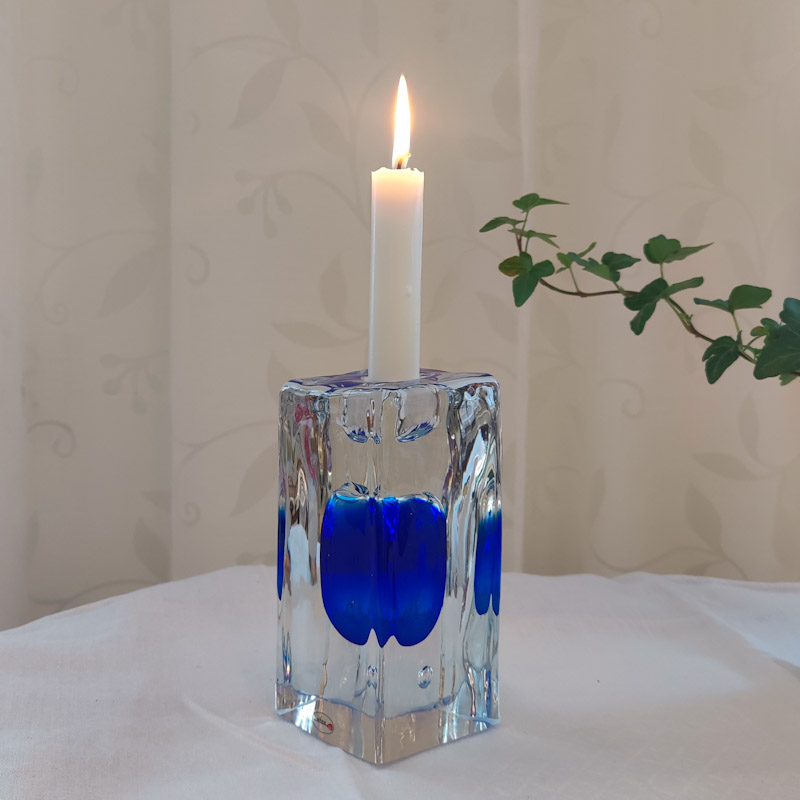 Ljusstake från Ulven glasbruk