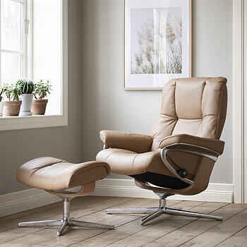 Mayfair Fåtölj  + Fotpall (Cross Bas) - Paketpris - Stressless® 