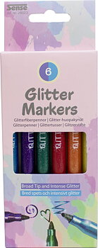 Fiberpennor Glitter 6-pack