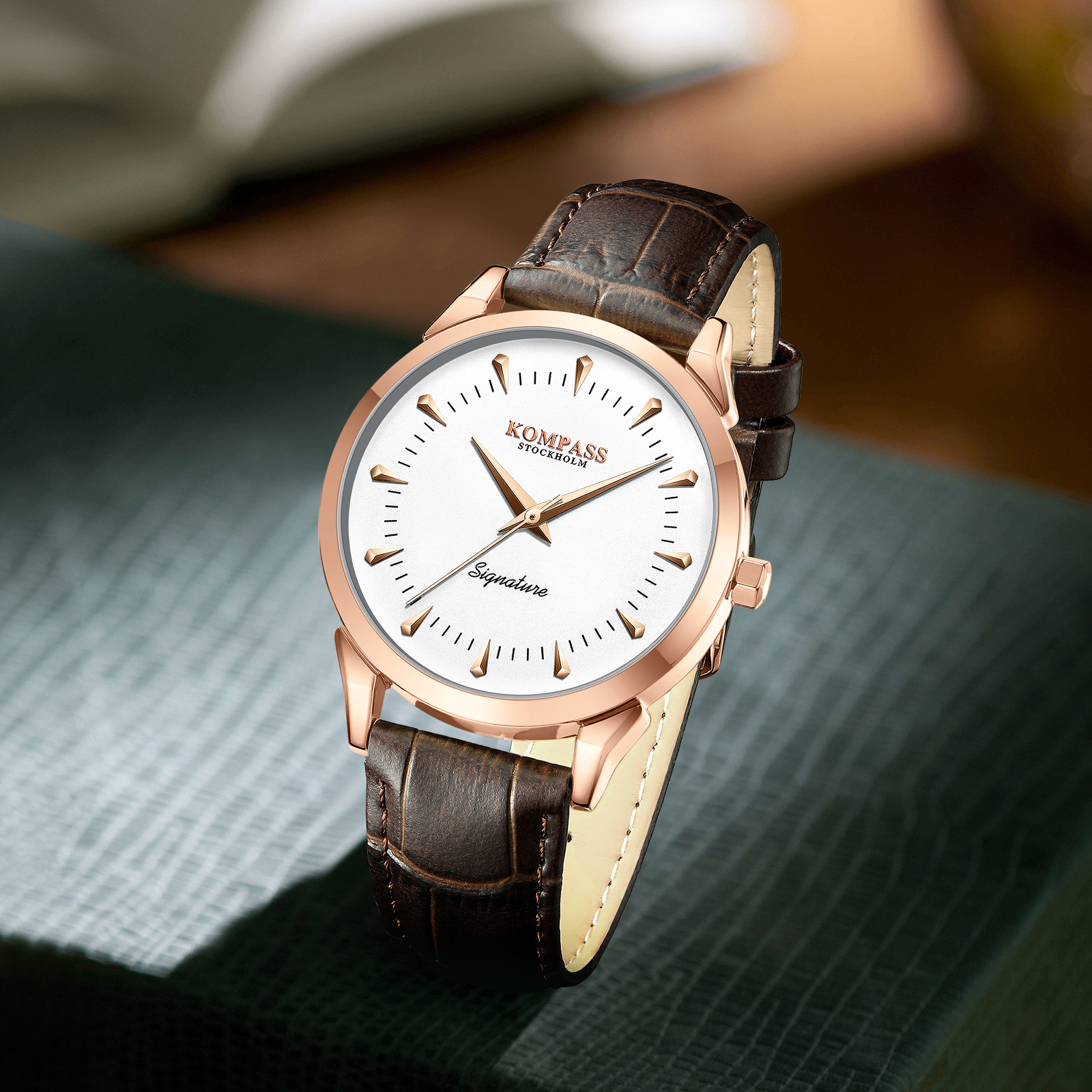 Kompass Signature Rose Gold White Brown - 6