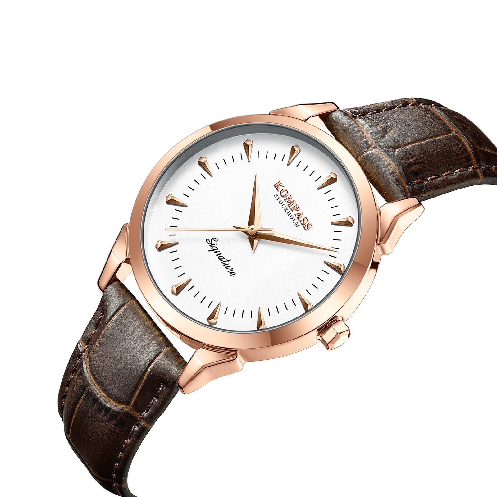 Kompass Signature Rose Gold White Brown - 2
