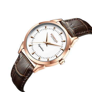 Kompass Signature Rose Gold White Brown