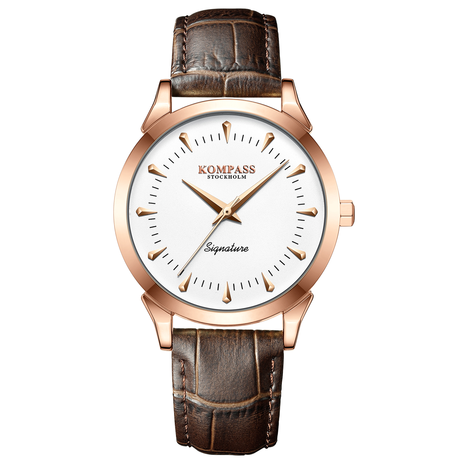 Kompass Signature Rose Gold White Brown