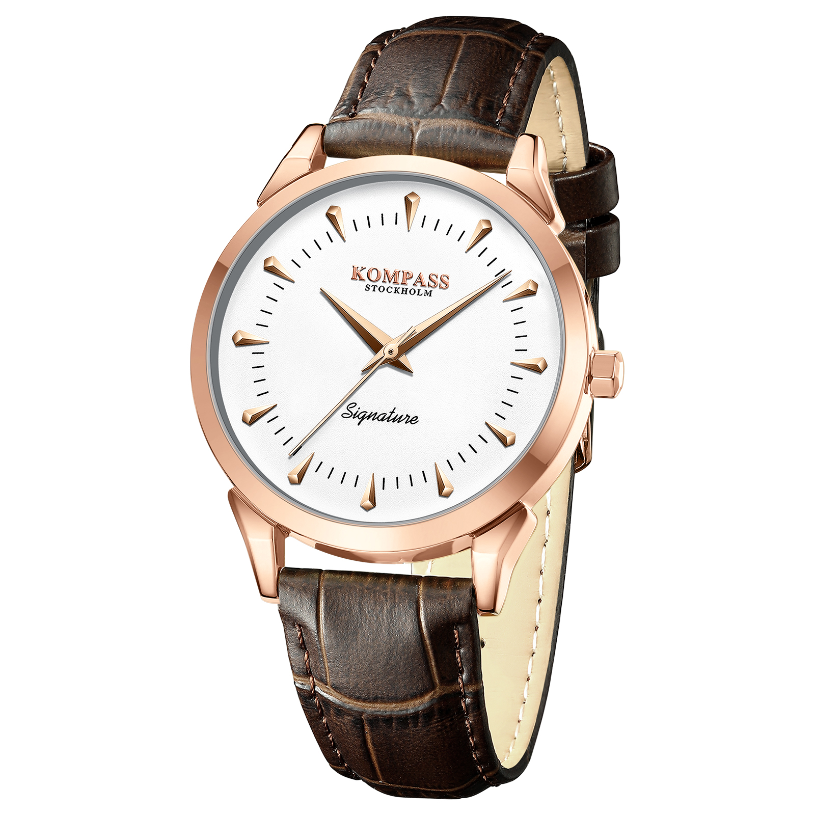 Kompass Signature Rose Gold White Brown - 3
