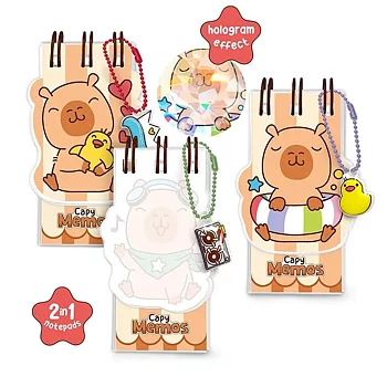 Mini anteckningsblock 2-in-1 Capybara
