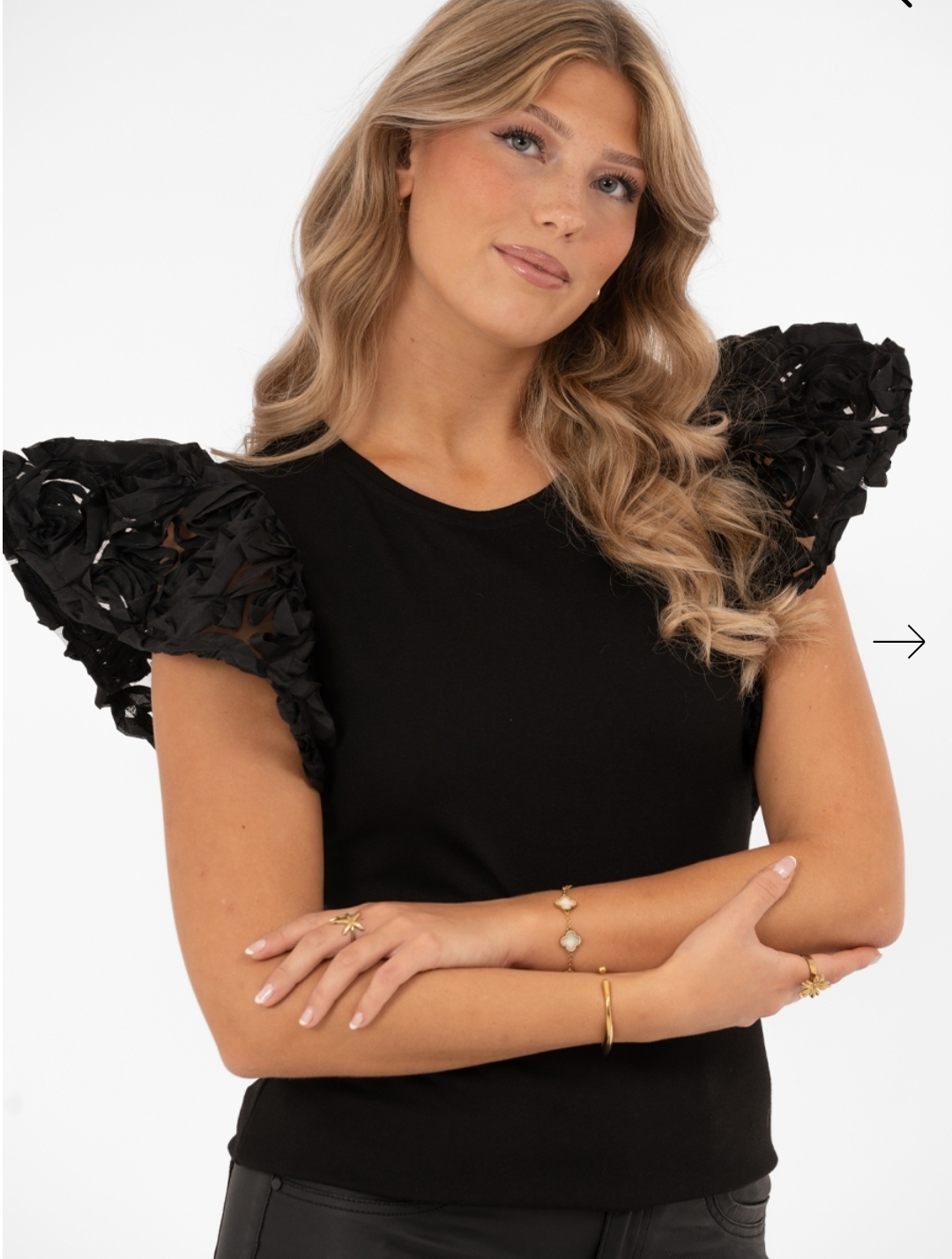 Capri Collection- Ava top svart