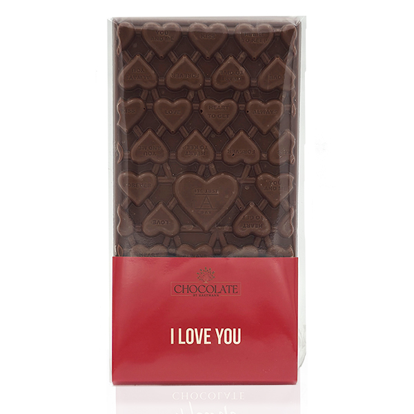 Selected Gourmet Mjölkchokladkaka, I love you, 80 g