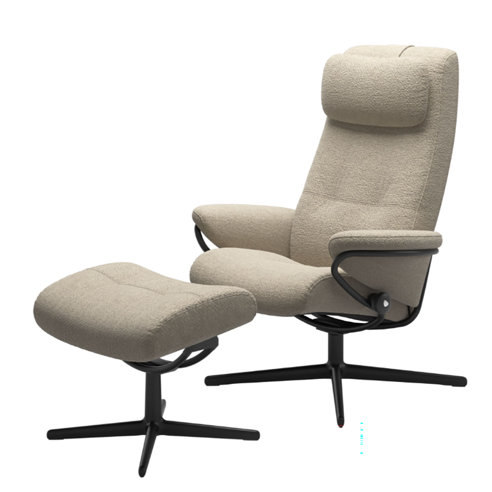 Berlin Fåtölj Hög Rygg + Fotpall (tyg) - Paketpris - Stressless®