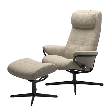 Berlin Fåtölj Hög Rygg + Fotpall (tyg) - Paketpris - Stressless®