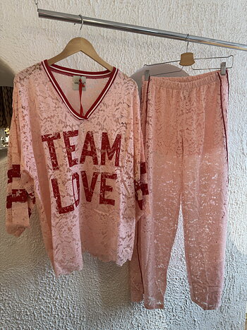 Set sporty team love rosa