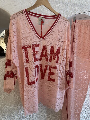 Set sporty team love rosa