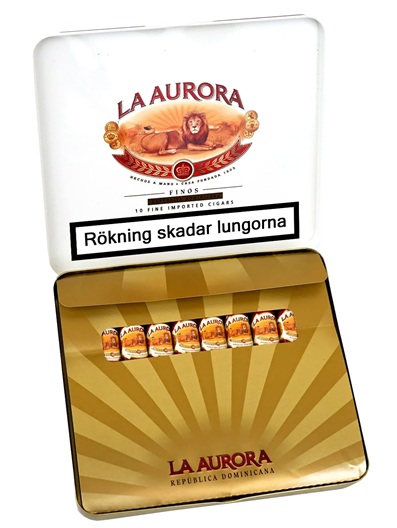 La Aurora Finos Cigarill Plåtask 10-pack