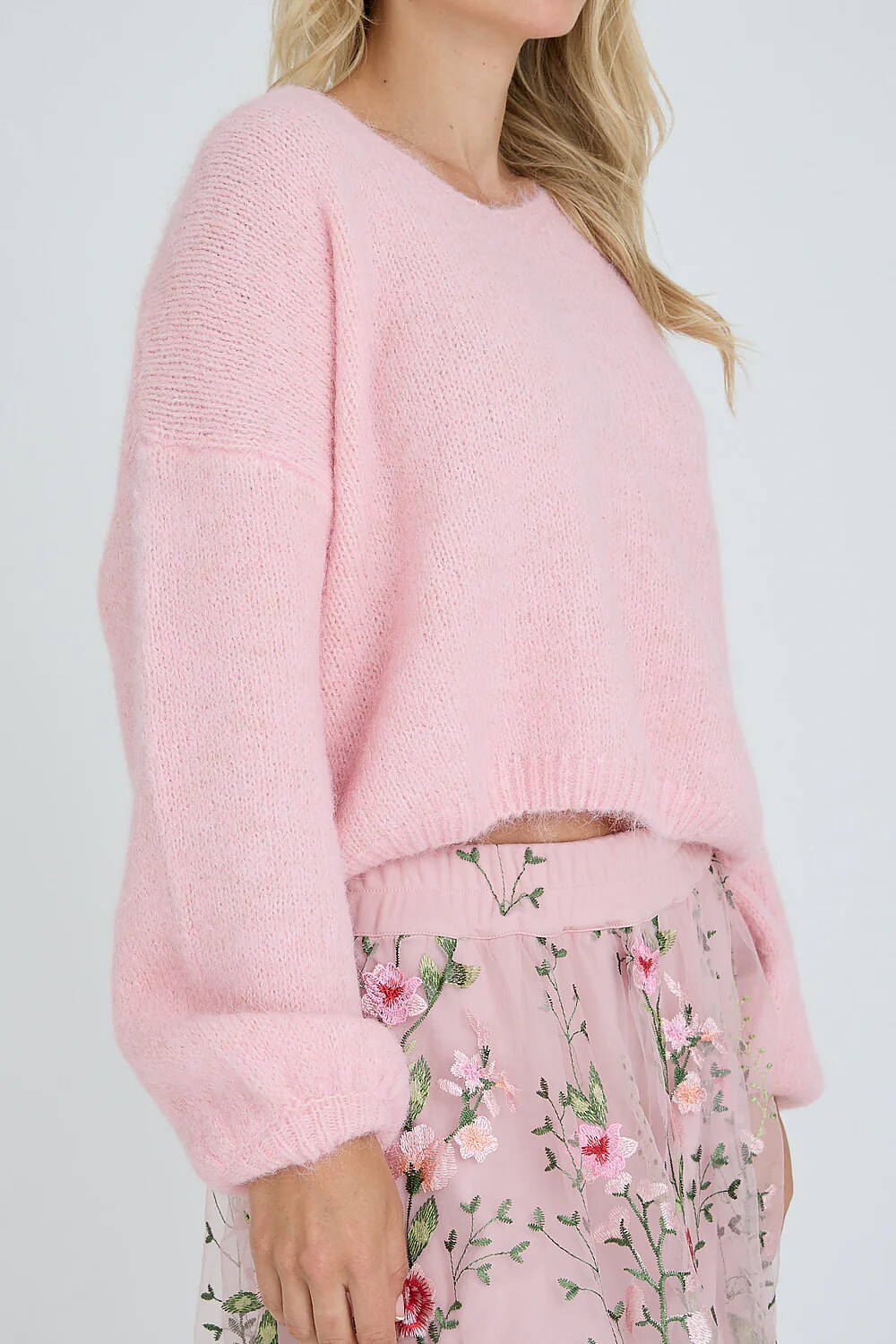 A-View - Inge V- Neck Knit Rose - 2