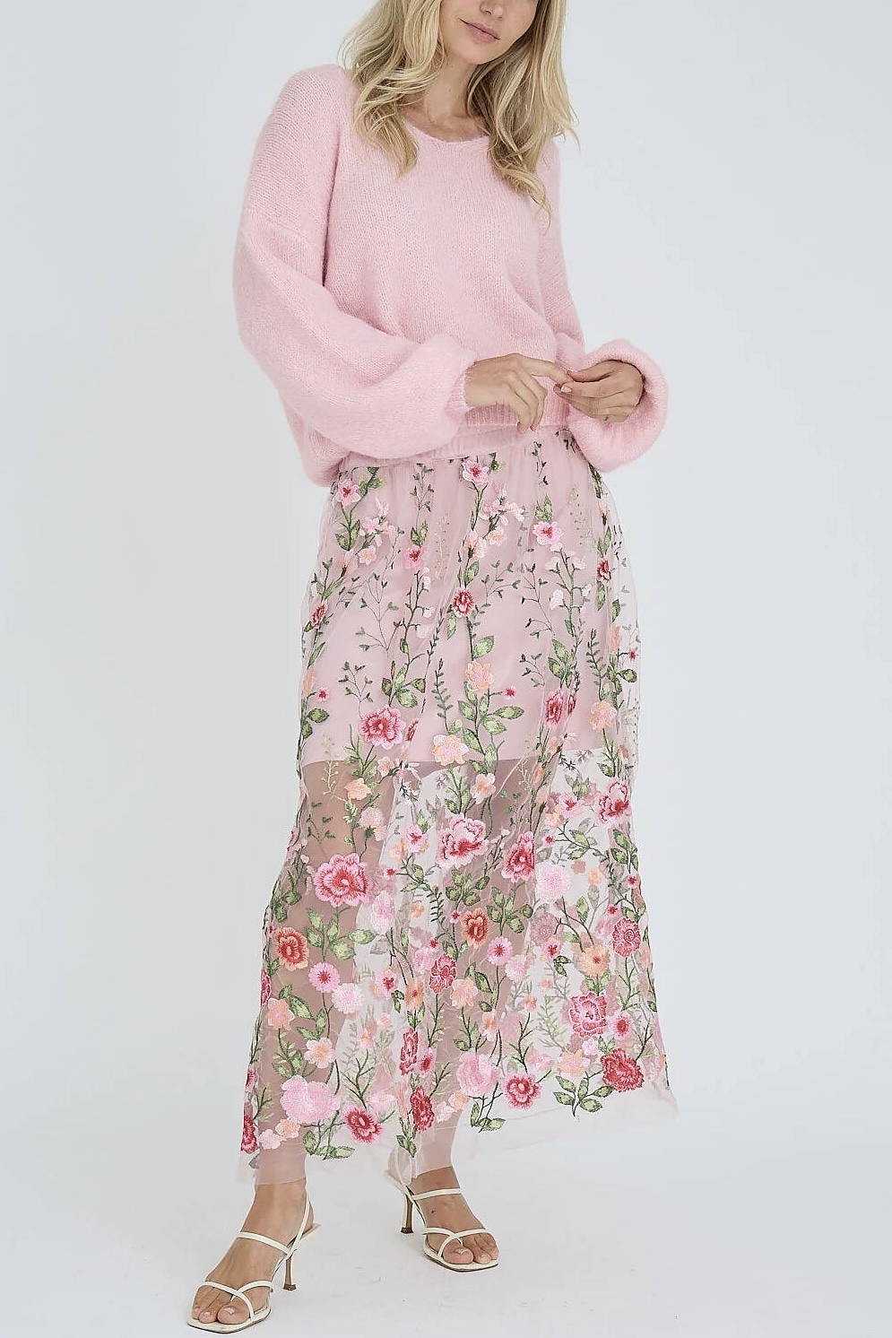 A-View - Inge V- Neck Knit Rose - 3