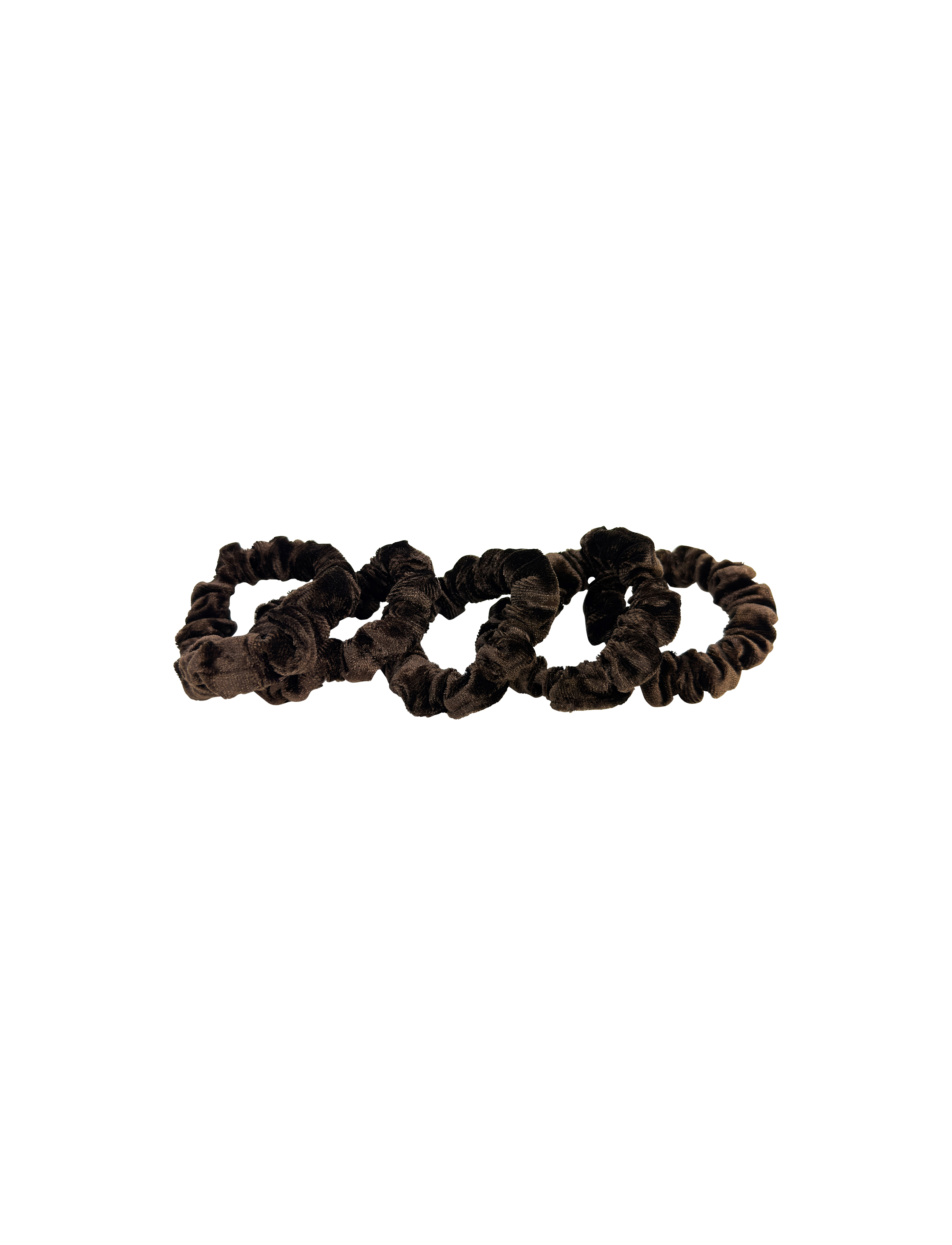 VELVET SCRUNCHY 5 PCS BROWN