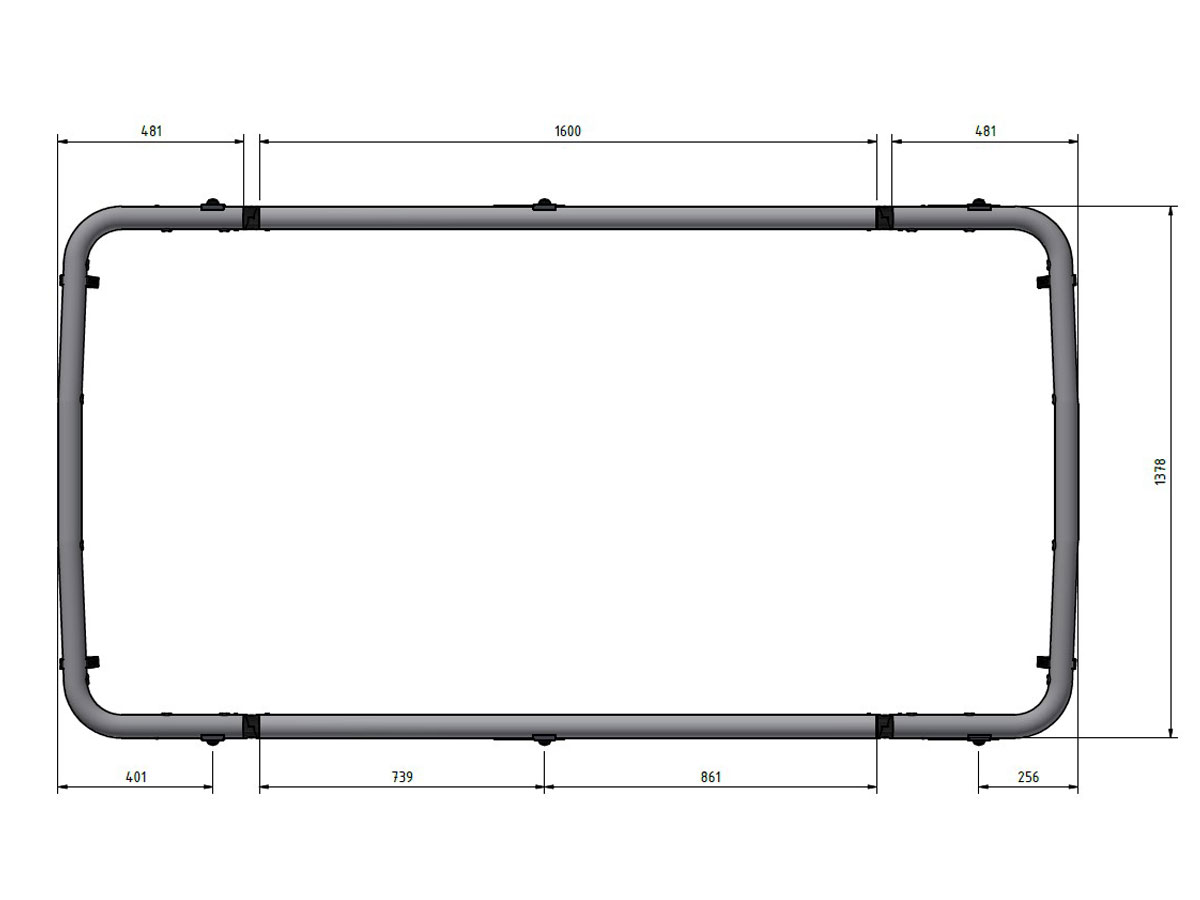 T-RACK MAXI roofbar Mercedes Vito L2 HB 3200mm 04- - 4