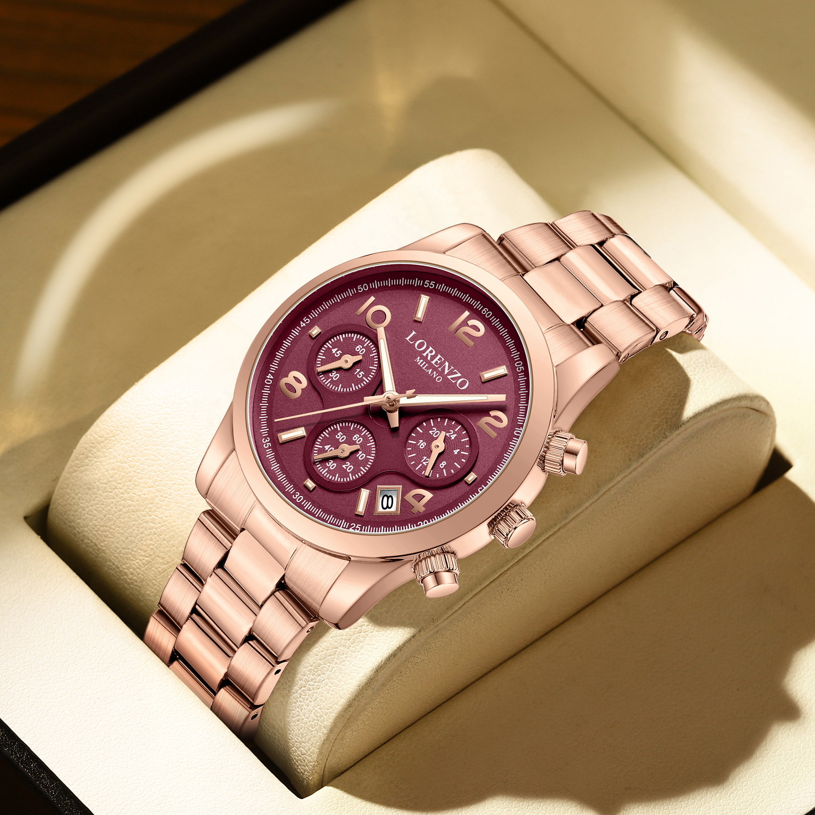 Lorenzo Alessia Oro Rosa Rosso Scuro - 4