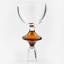 Mona Morales-Schildt (1960s) Brown/Clear Modern Candleholder 17 cm (2)