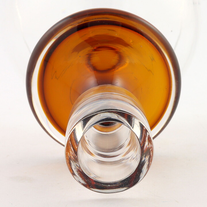 Mona Morales-Schildt (1960s) Brown/Clear Modern Candleholder 17 cm (2)