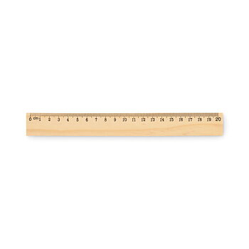 Lineal i fyrretræ 20 cm