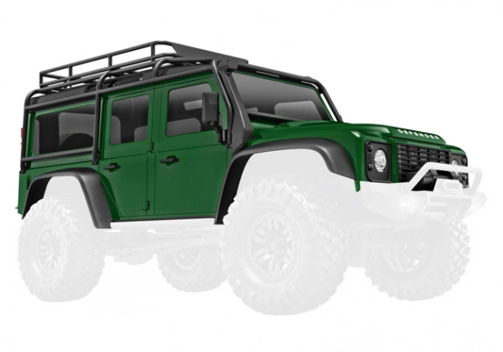 Traxxas 9712-grn Kaross TRX-4M Land Rover Defender grön Komplett