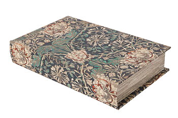 Bokask boklåda bokgömma Honeysuckle blå gammal bok  shabby chic lantlig stil 