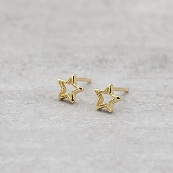 by Faith - guldörhänge liten konturstjärna