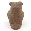 Tore Borg (1960s) Brown/White Owl Reading a Book 11 cm 