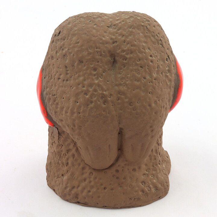 トア・ボーグ  切り株の上の茶/白色のフクロウ  10cm  1960年代