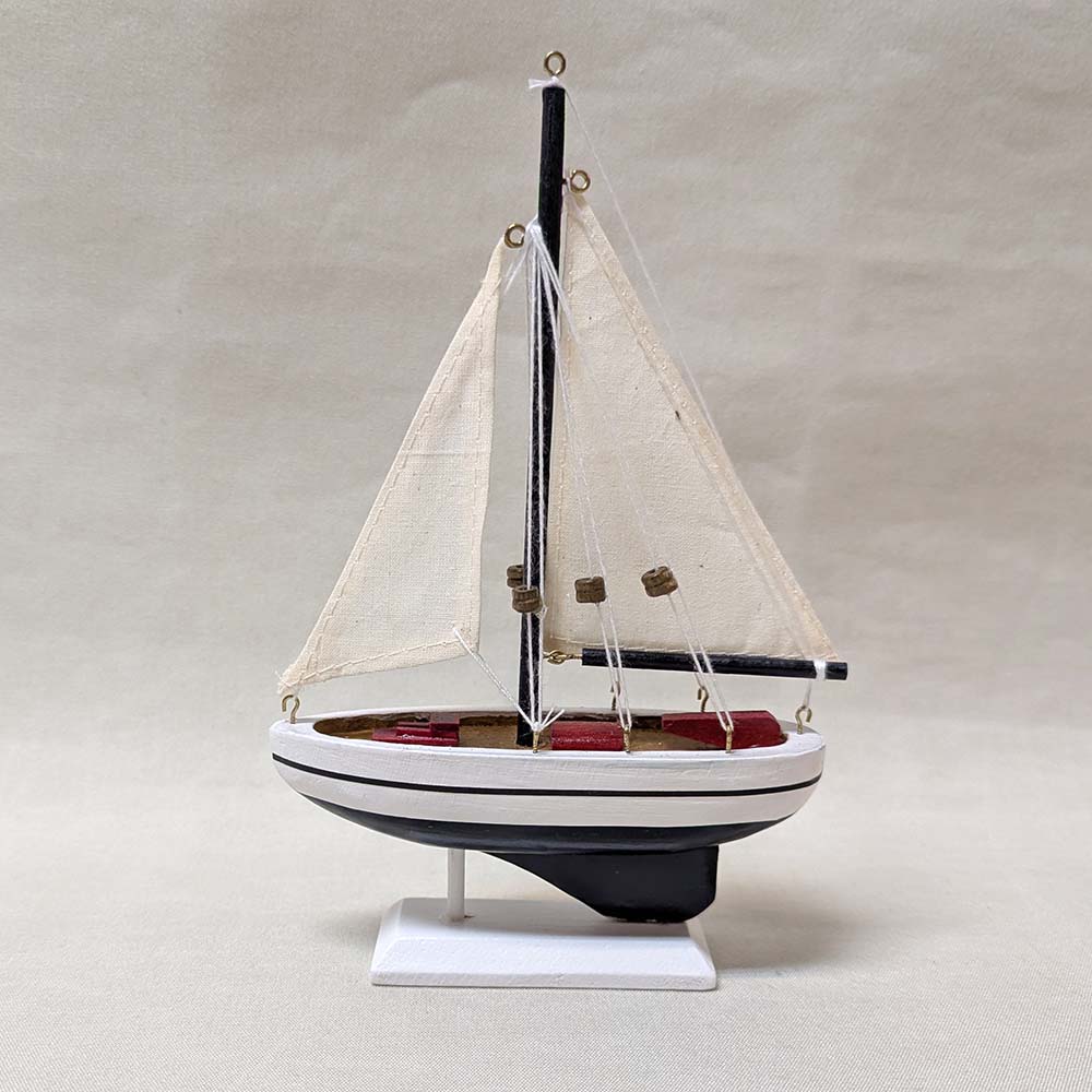 Segelbåt trä 14x21 cm - 4