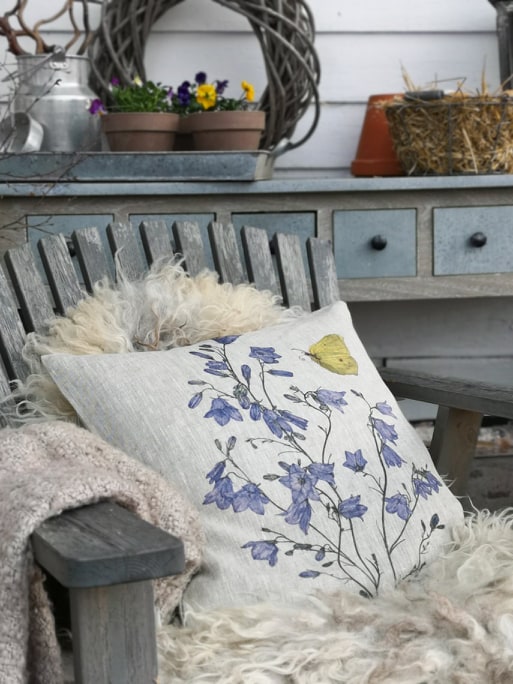 3-PIECE CUSHION BELLFLOWERS/LEMON BUTTERFLY - 10