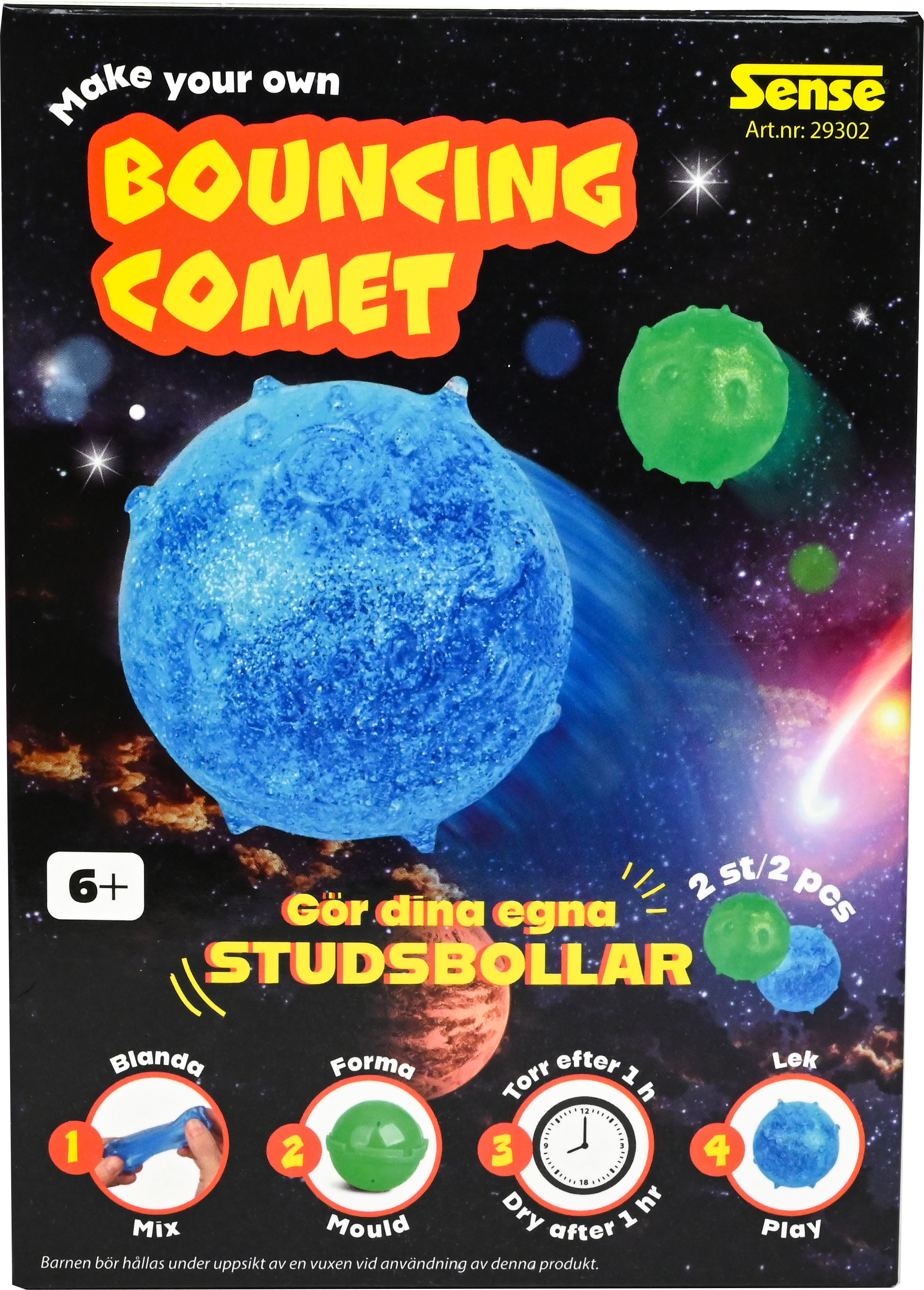Gör egna studsbollar - Min studsande komet