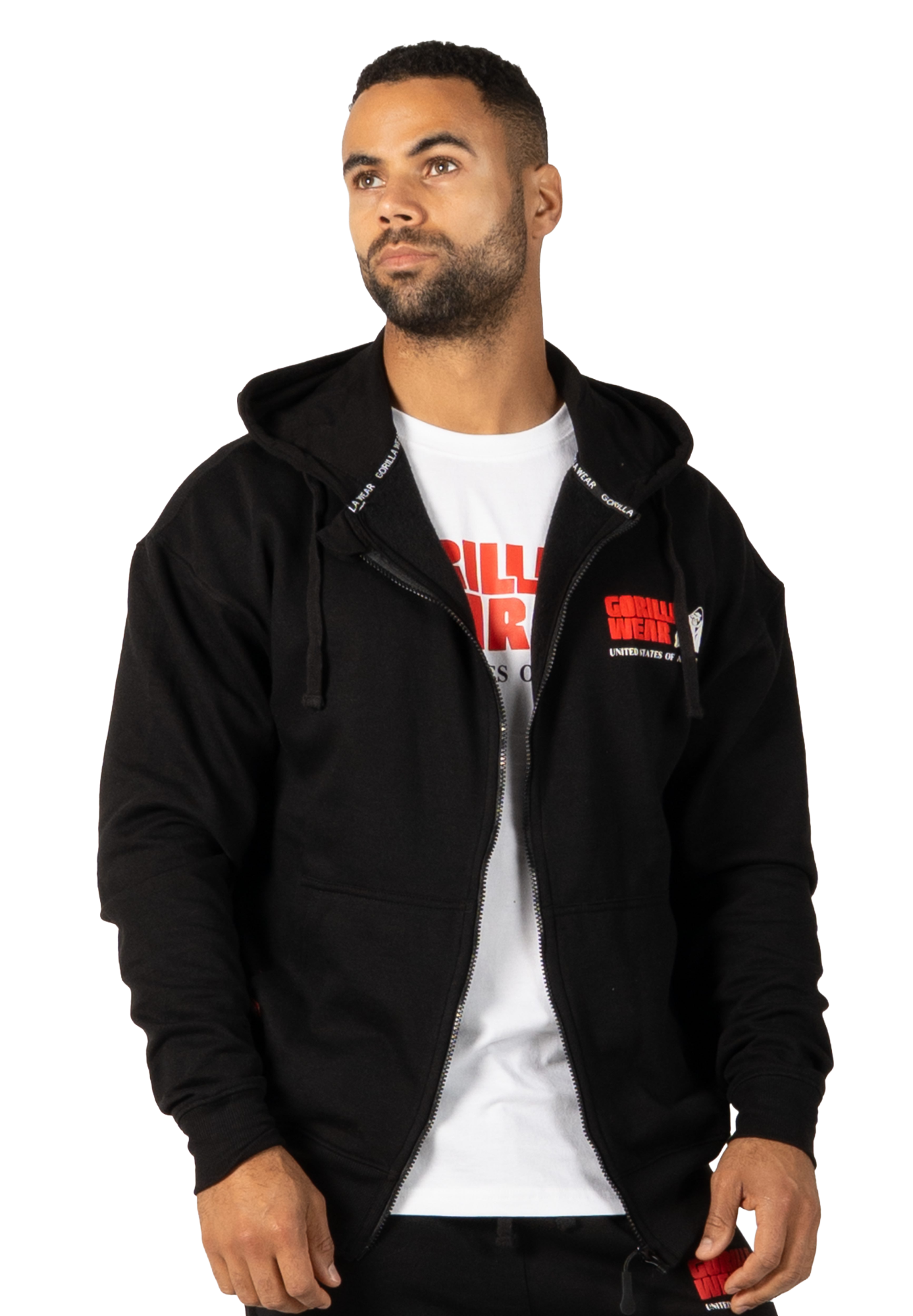 Classic Oversized Zipped Hoodie, black