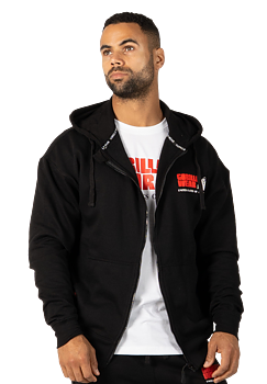 Classic Oversized Zipped Hoodie, black