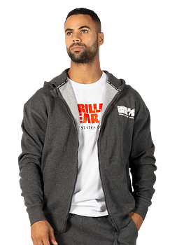 Classic Oversized Zipped Hoodie, dark grey melange