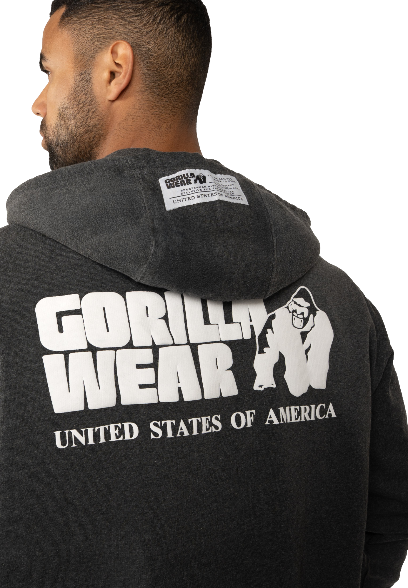 Classic Oversized Zipped Hoodie, dark grey melange - 6