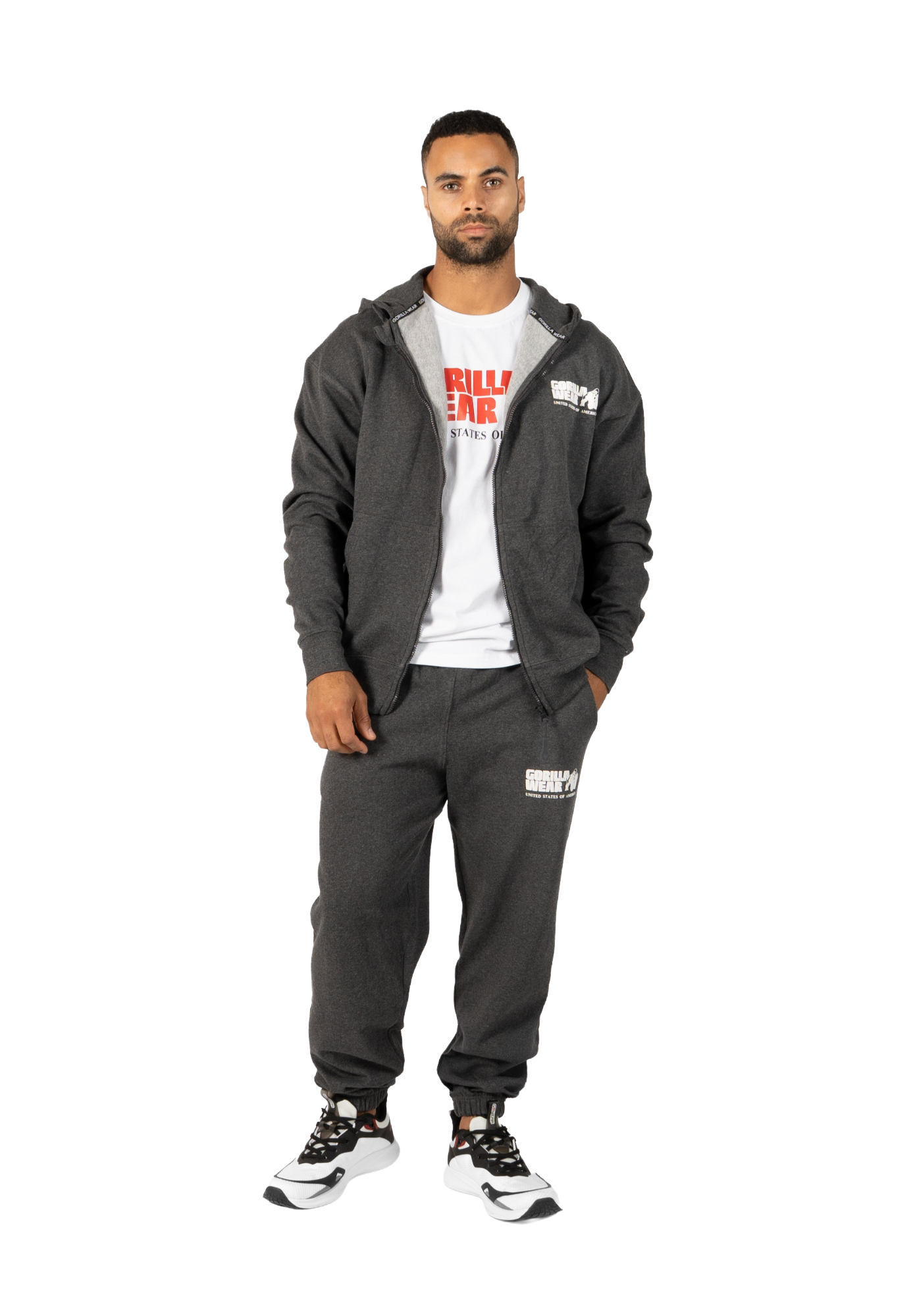 Classic Oversized Zipped Hoodie, dark grey melange - 4