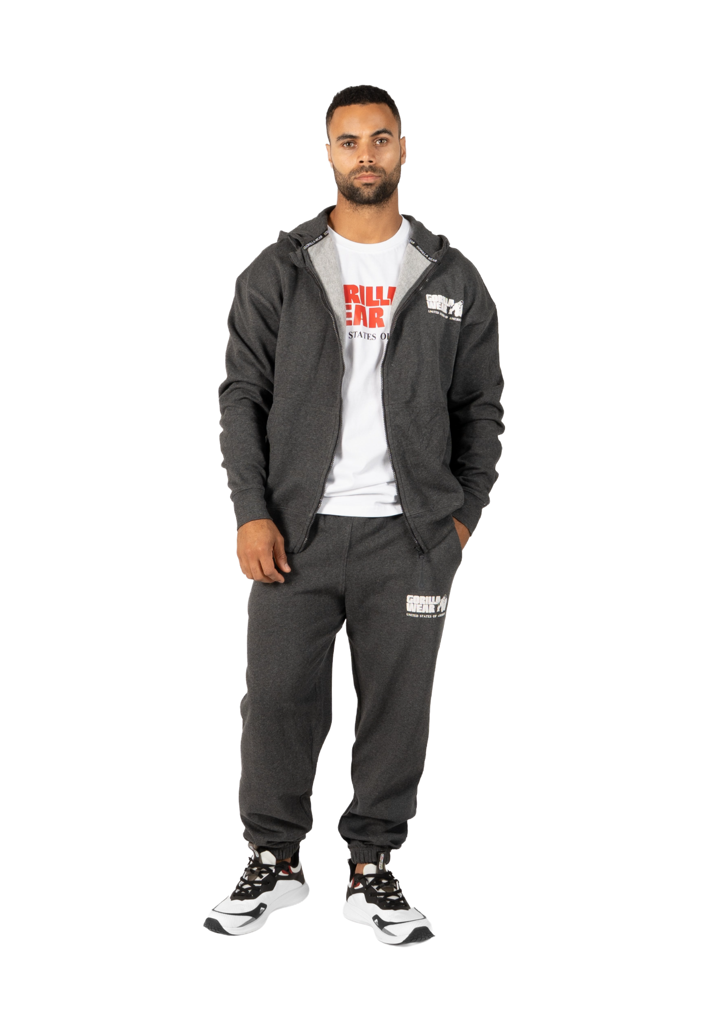 Classic Oversized Sweatpants, dark grey melange - 4