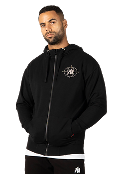 Scofield Zipped Hoodie, black