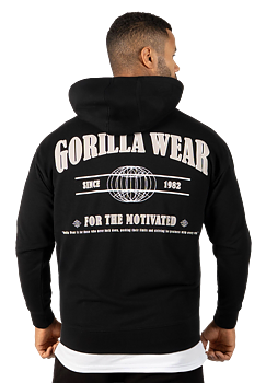 Scofield Zipped Hoodie, black