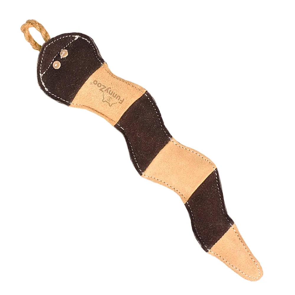 FunnyZoo snake leather dog toy