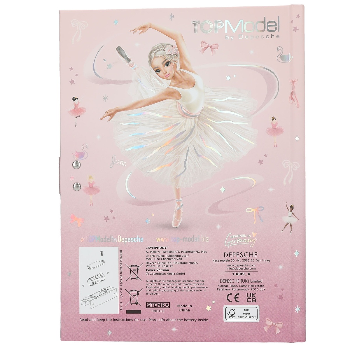 TOPModel Dagbok med kod & musikBALLET - 6