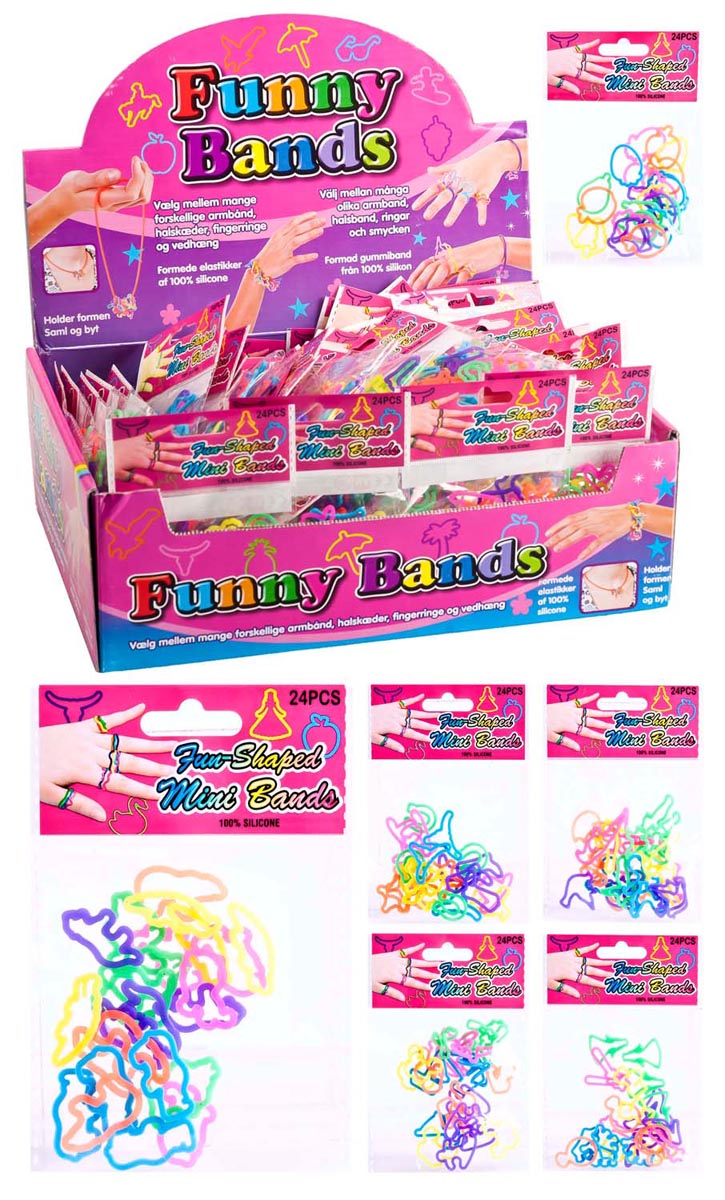 Funny Charm Gummiband, 24-pack