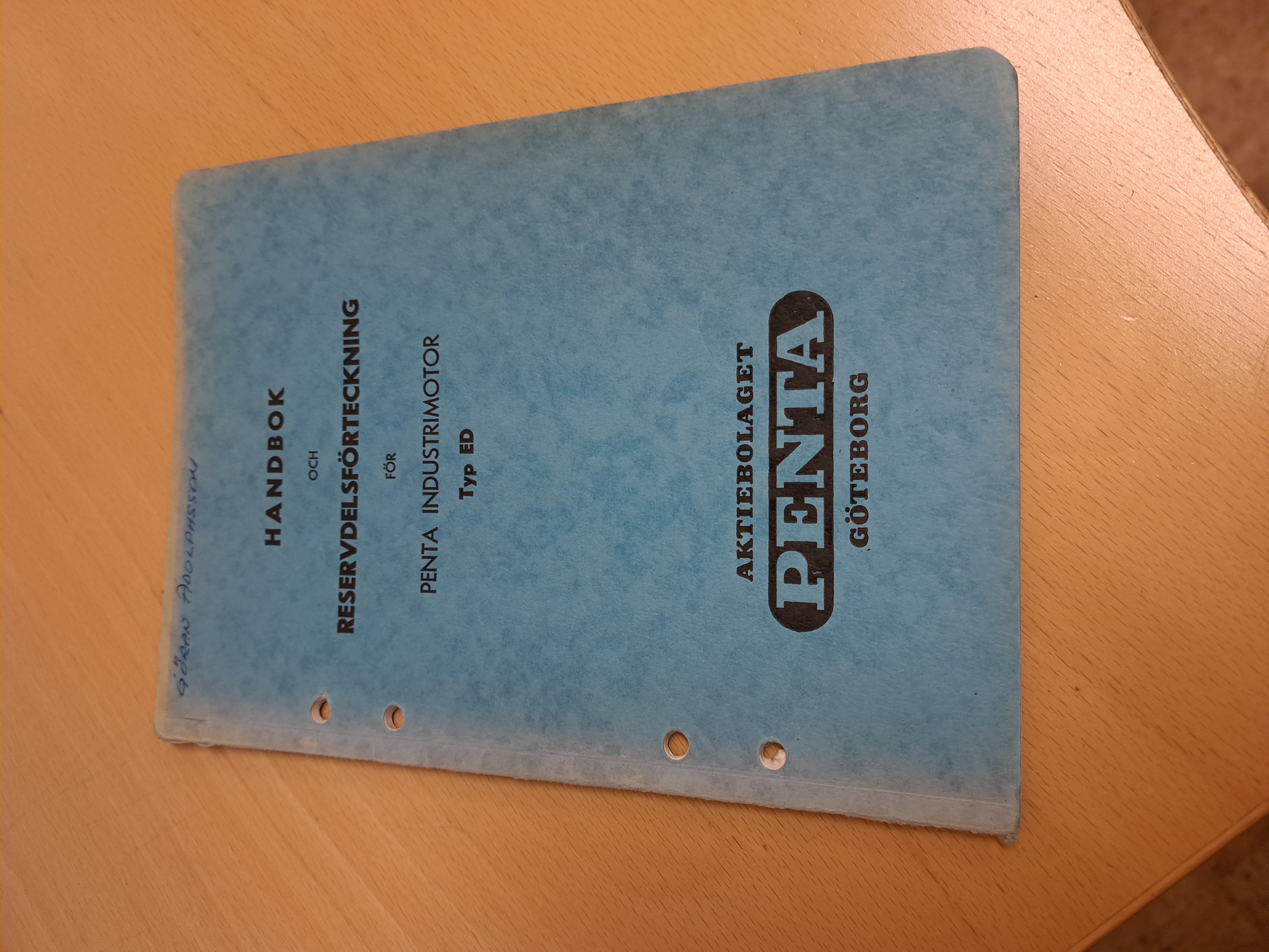Handbok / Reservdelsförteckning