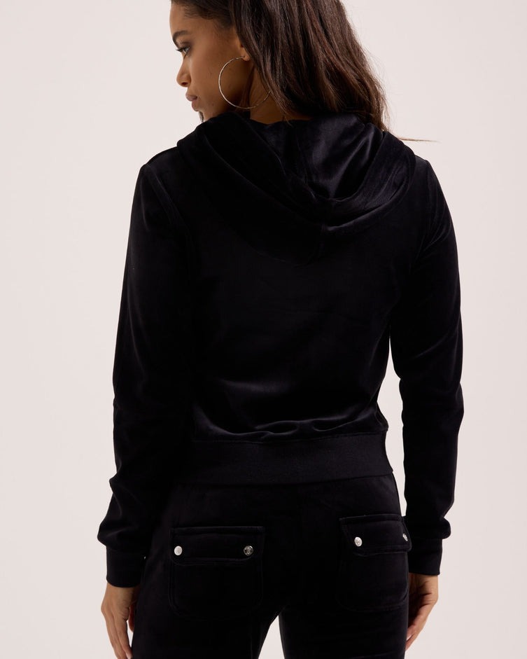 Robertson Zip Throgh Hoodie - Black - Juicy Couture