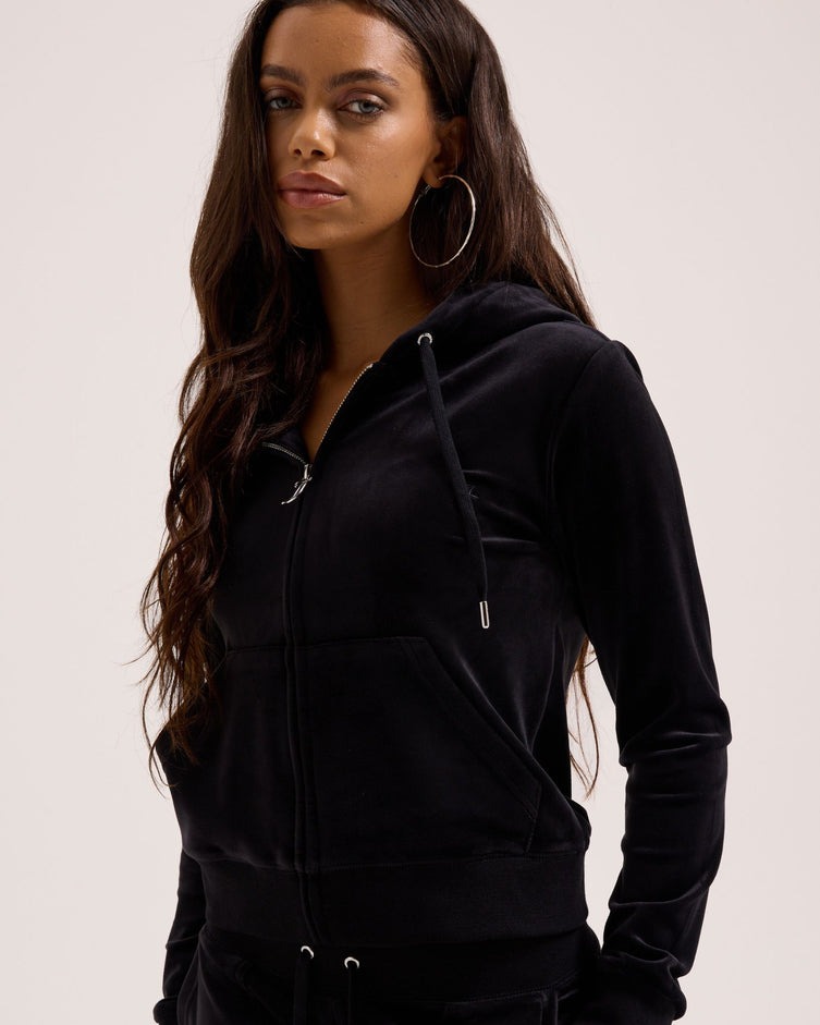 Robertson Zip Throgh Hoodie - Black - Juicy Couture
