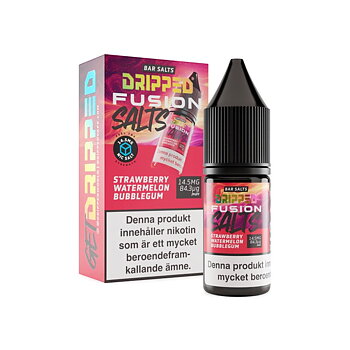 Dripped Fusion Salts - Strawberry Watermelon Bubblegum 14,5mg