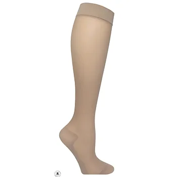 Beige støttestrømper i nylon 70 den