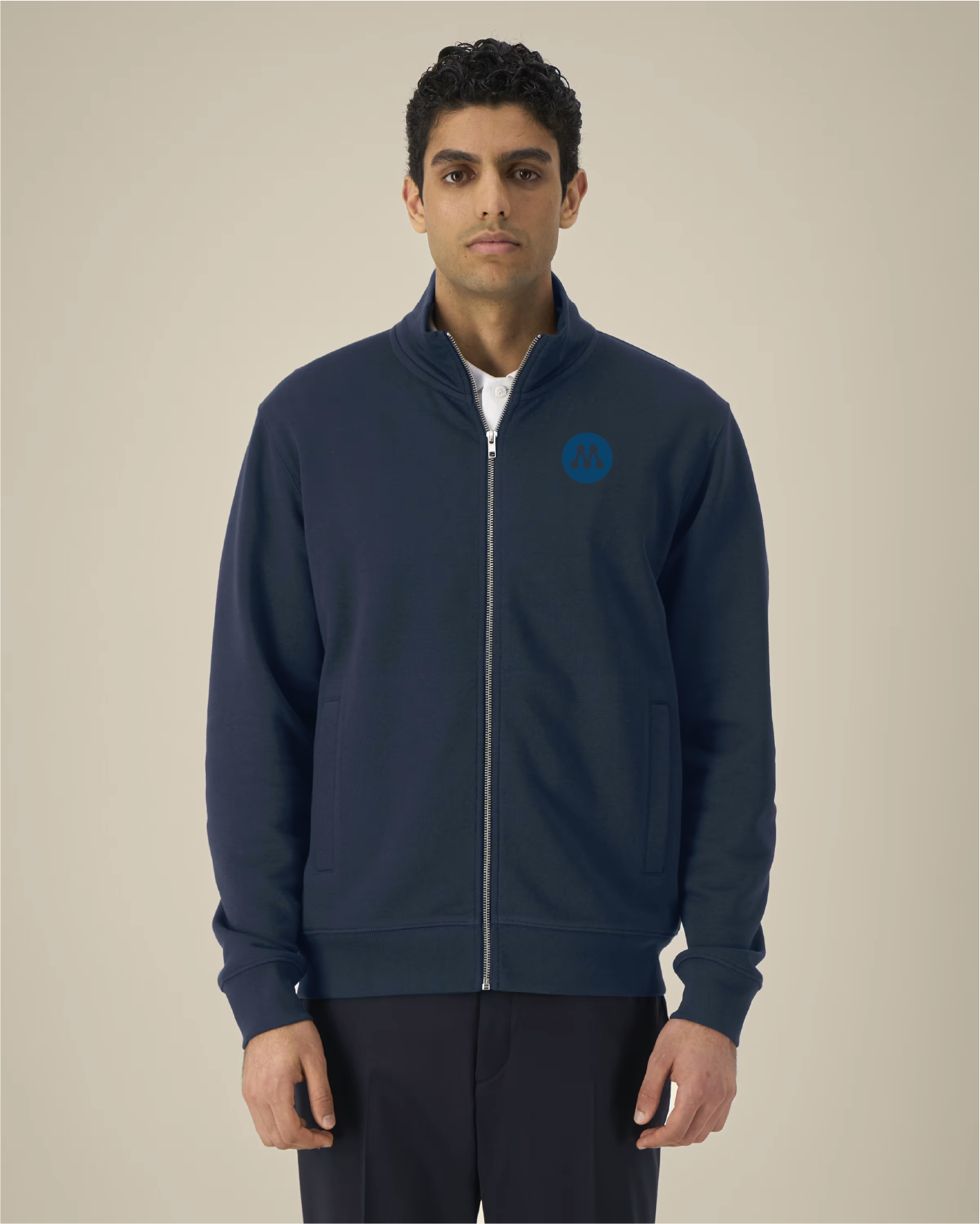 Zip Cardigan  Navy Unisex  -  Trailer S/S - Moderaterna - 2
