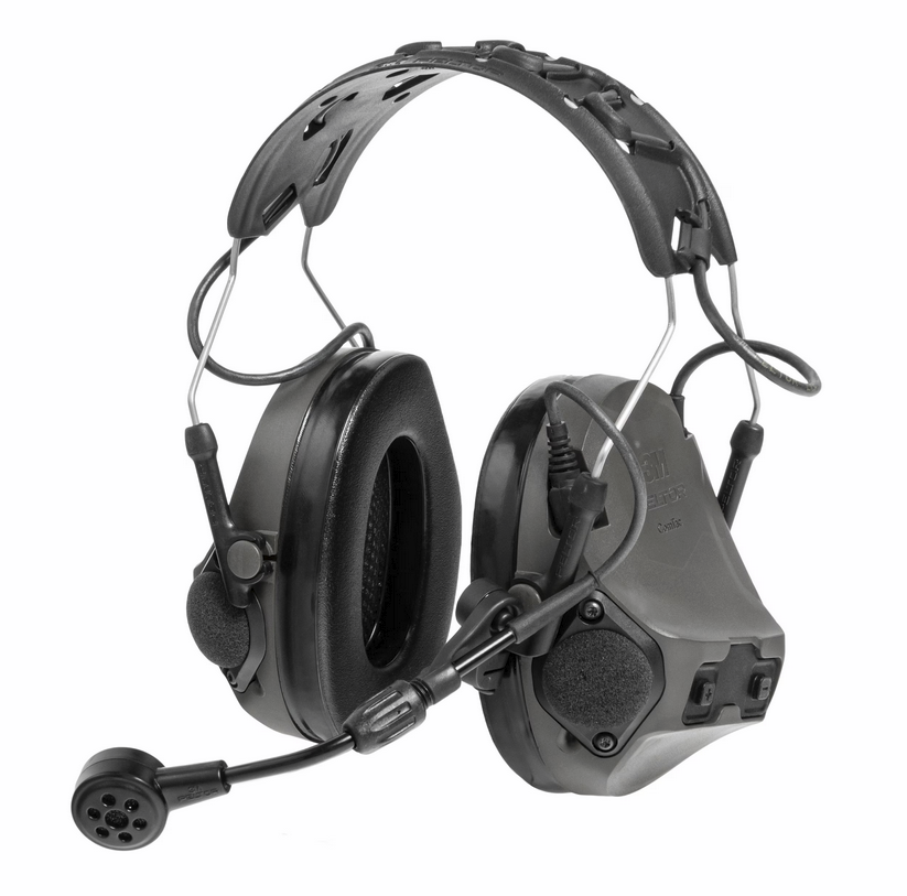  3M Peltor ComTac VIII Green Single-Comm NATO wiring Kolgrå
